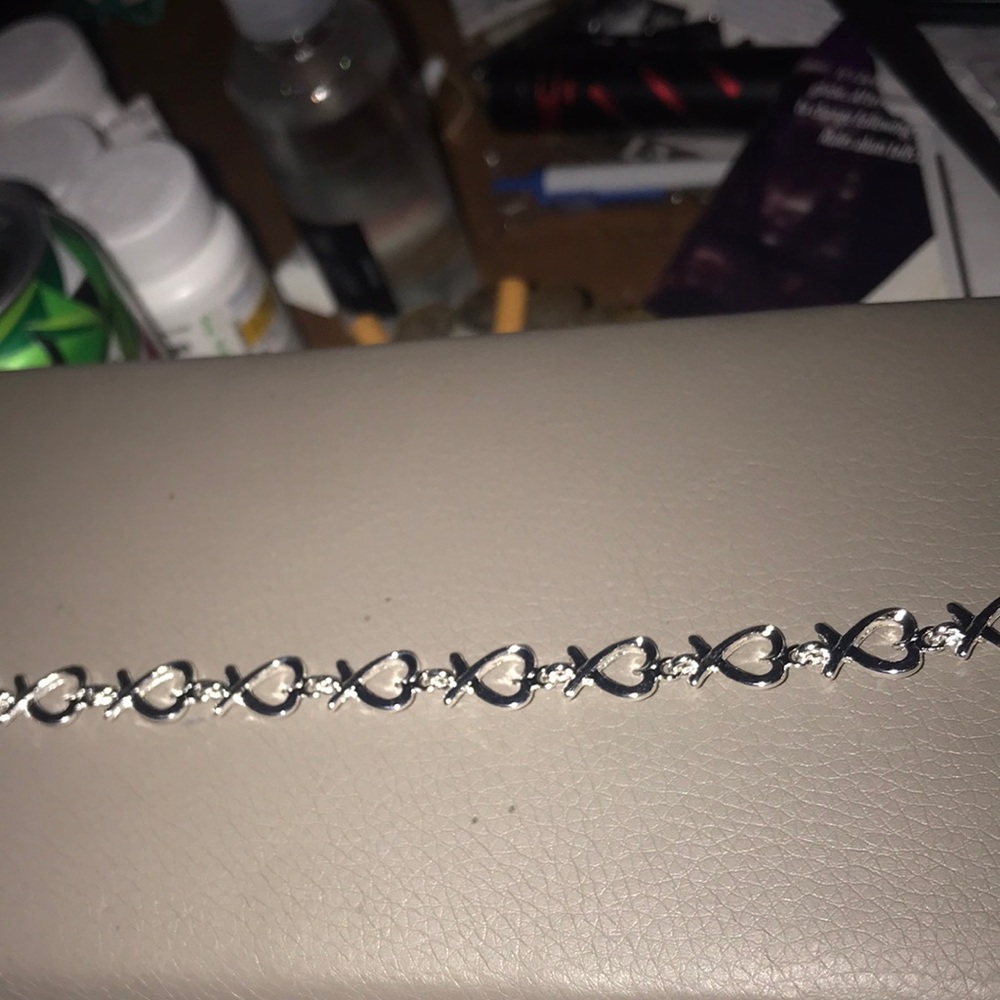 Silver X-Link Bracelet with Polished Finish